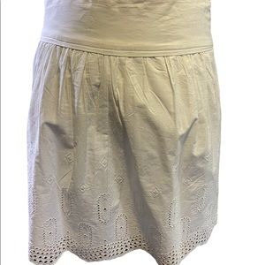 LOFT White Eyelet Skirt - New w/ Tags